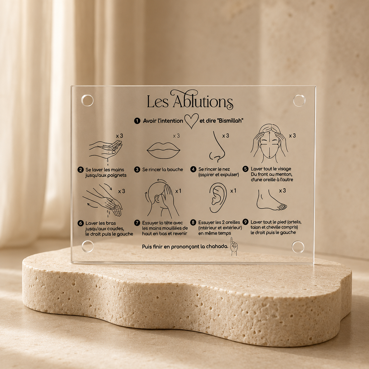 Plexiglass Mes Ablutions
